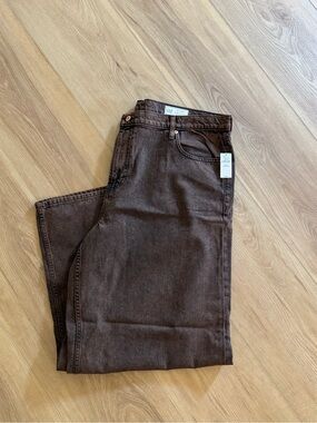 NWT Gap Baggy Mid-Rise Ultrasoft Wide Leg Jeans 35/20